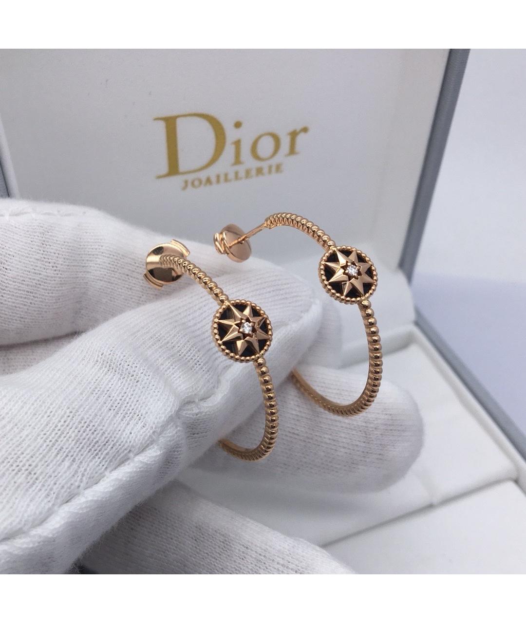 CHRISTIAN DIOR Золотые серьги из розового золота, фото 8