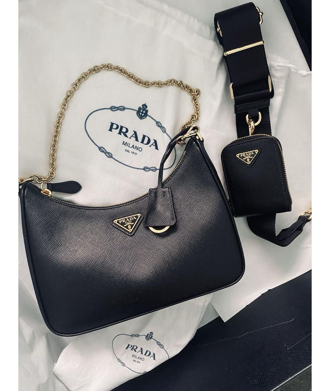 PRADA Черная кожаная сумка через плечо для женщин – купить в интернет ...