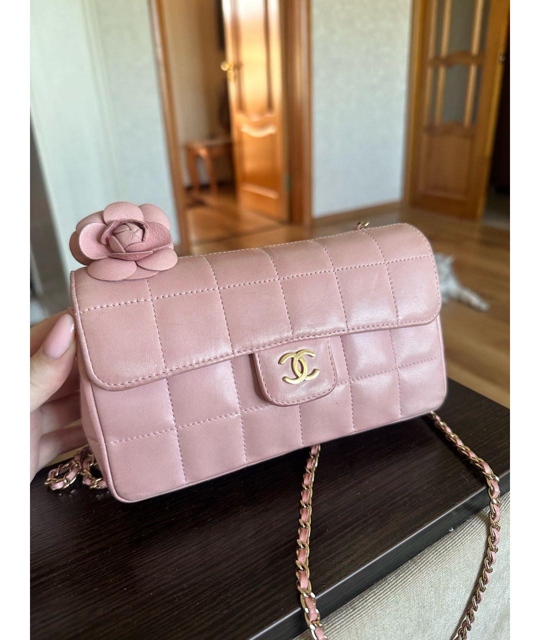 CHANEL PRE-OWNED Розовая кожаная сумка через плечо, фото 9