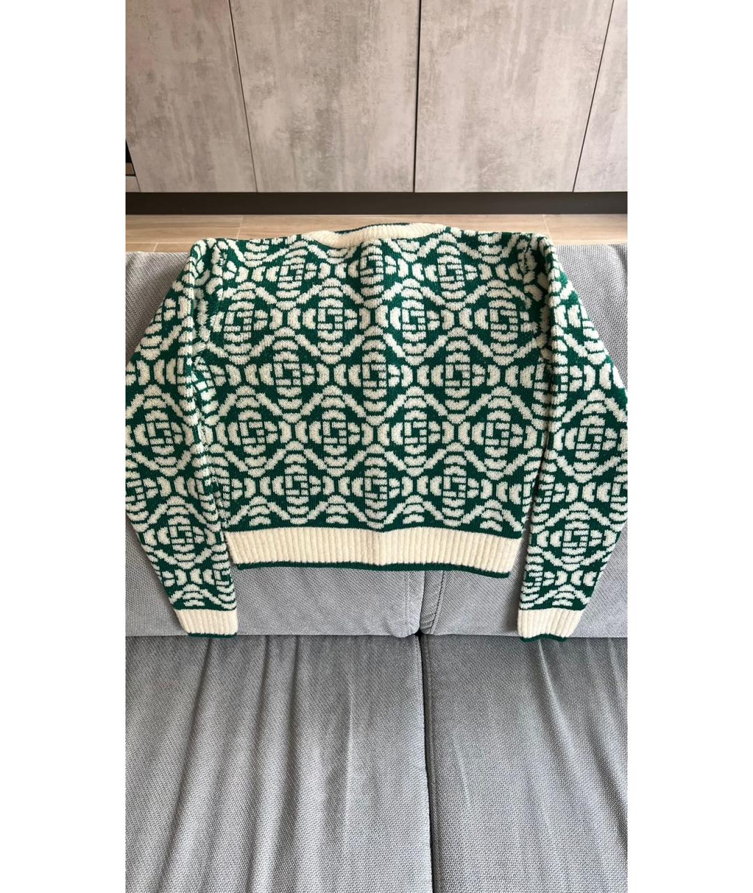 CASABLANCA Зеленый шерстяной джемпер / свитер, фото 3