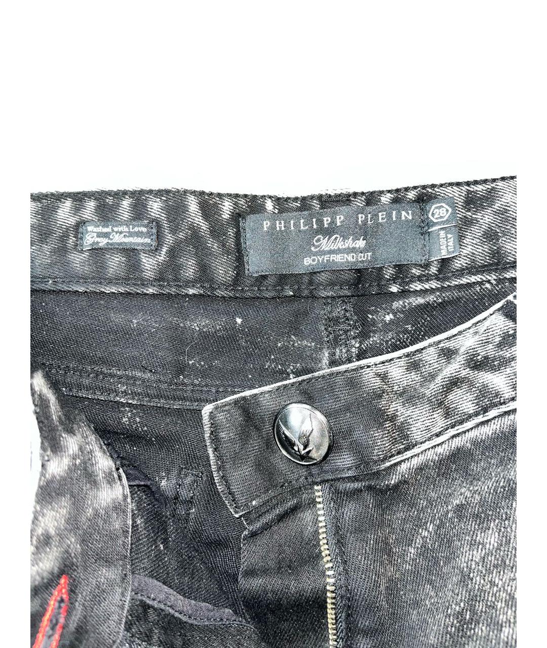 PHILIPP PLEIN Серые хлопковые прямые джинсы, фото 6