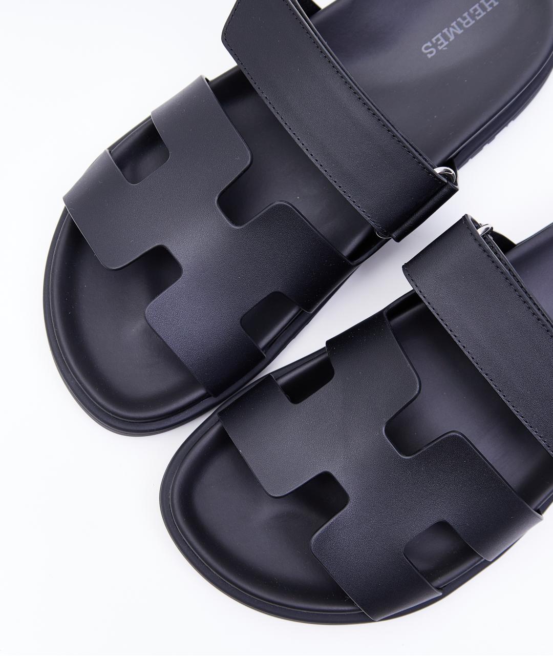 HERMES PRE-OWNED Черные кожаные сандалии, фото 6