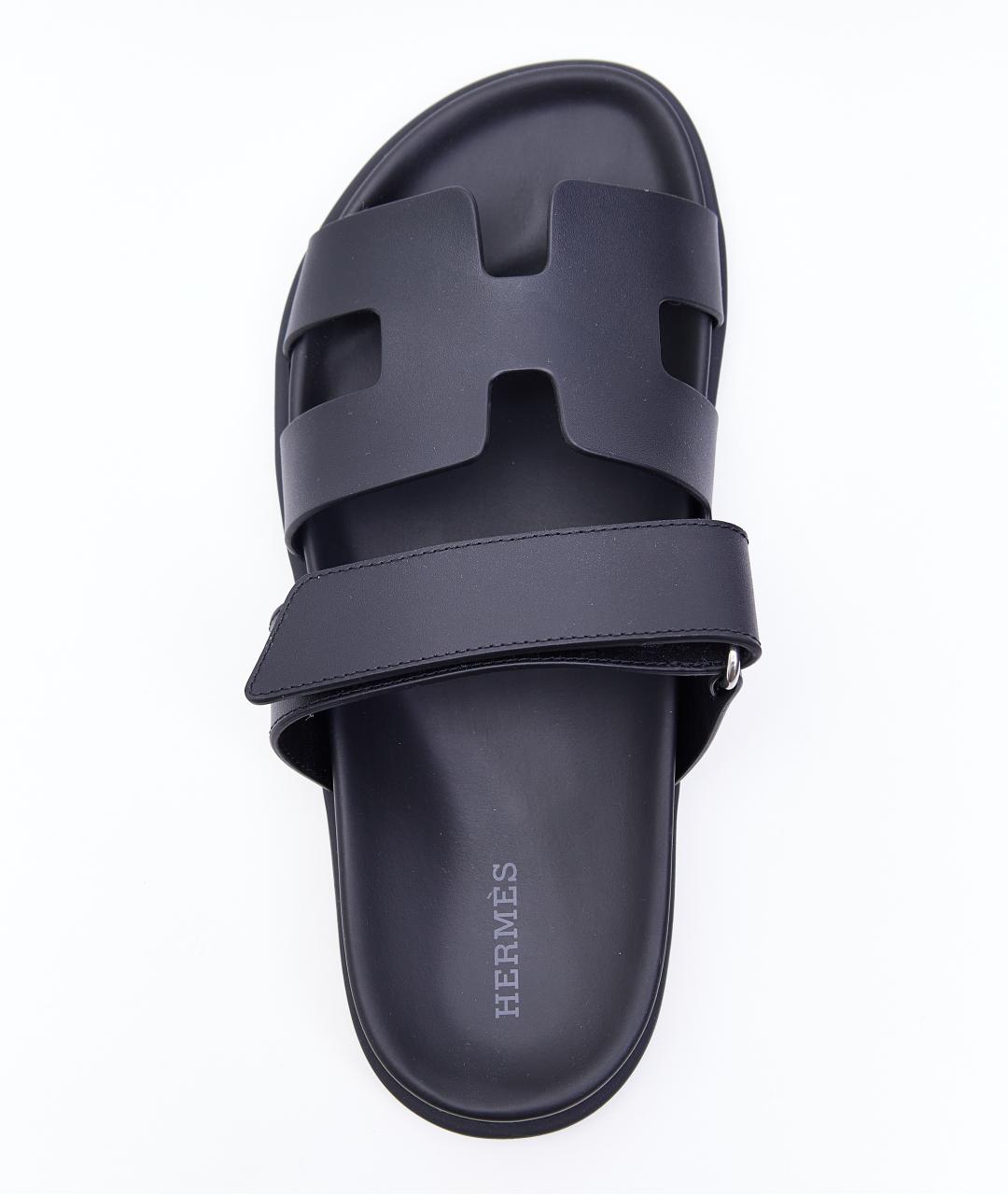 HERMES PRE-OWNED Черные кожаные сандалии, фото 4
