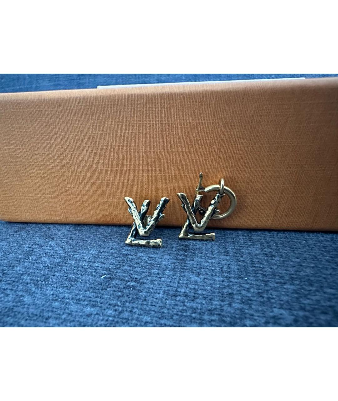 LOUIS VUITTON PRE-OWNED Золотые металлические серьги, фото 6