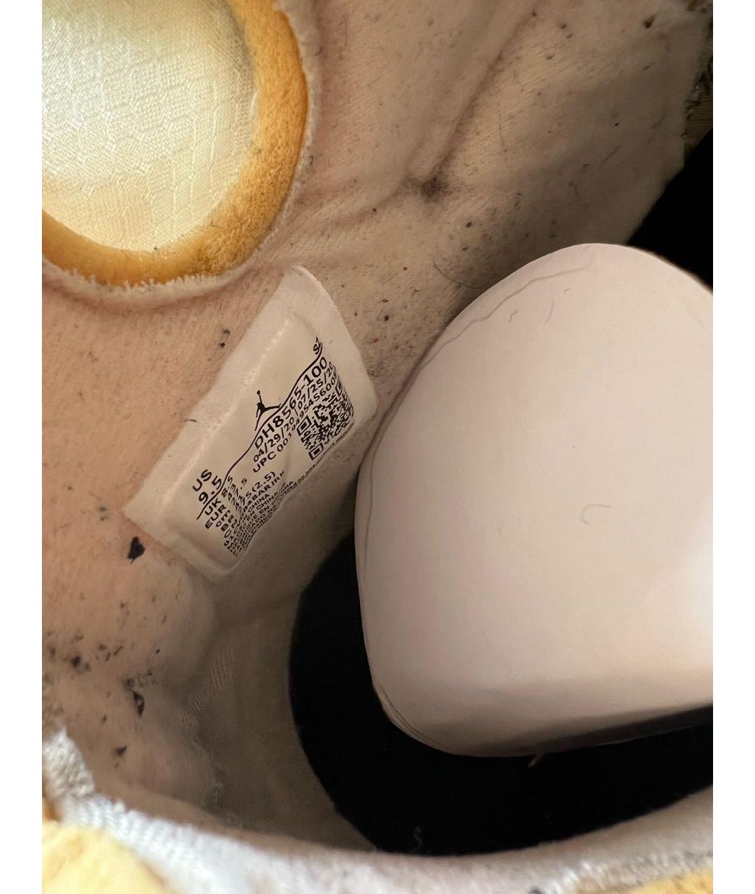 NIKE X OFF-WHITE Бежевые синтетические высокие кроссовки / кеды, фото 7