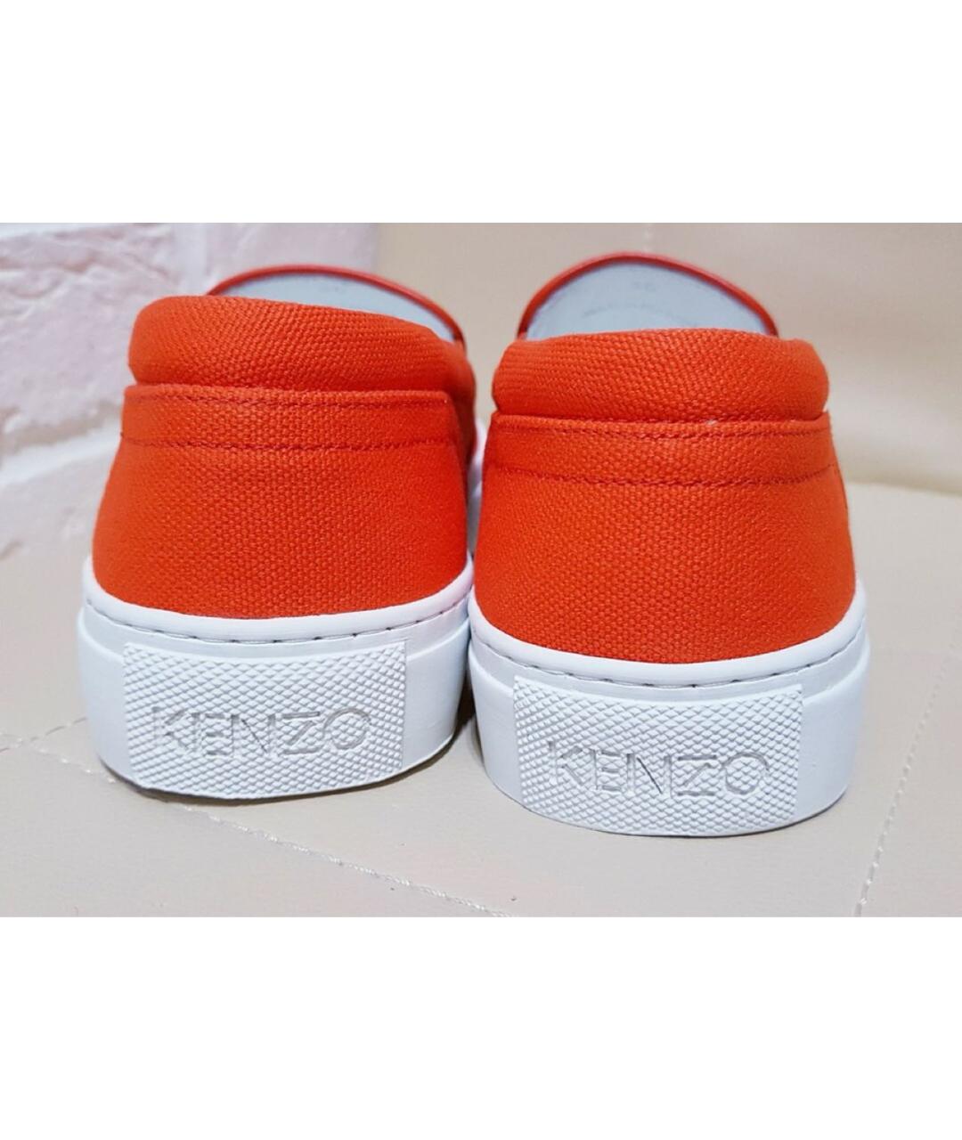 KENZO Оранжевое текстильные слипоны, фото 4