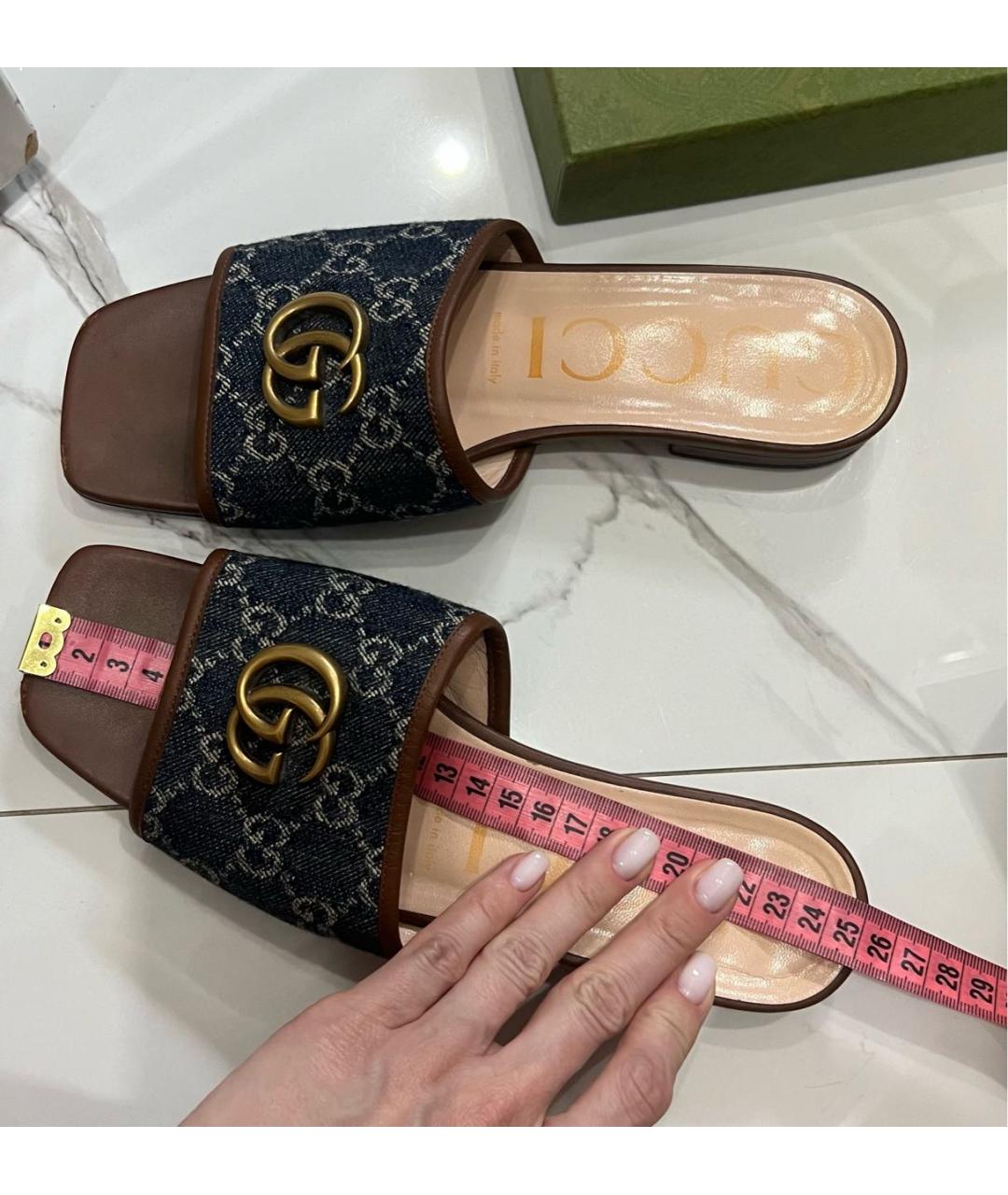 GUCCI Кожаные шлепанцы, фото 8