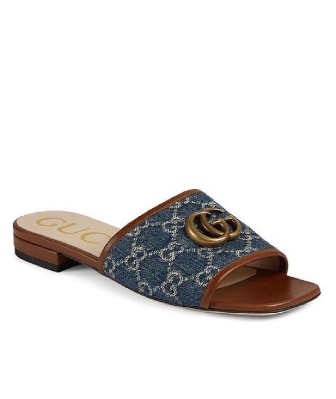 GUCCI Кожаные шлепанцы, фото 1