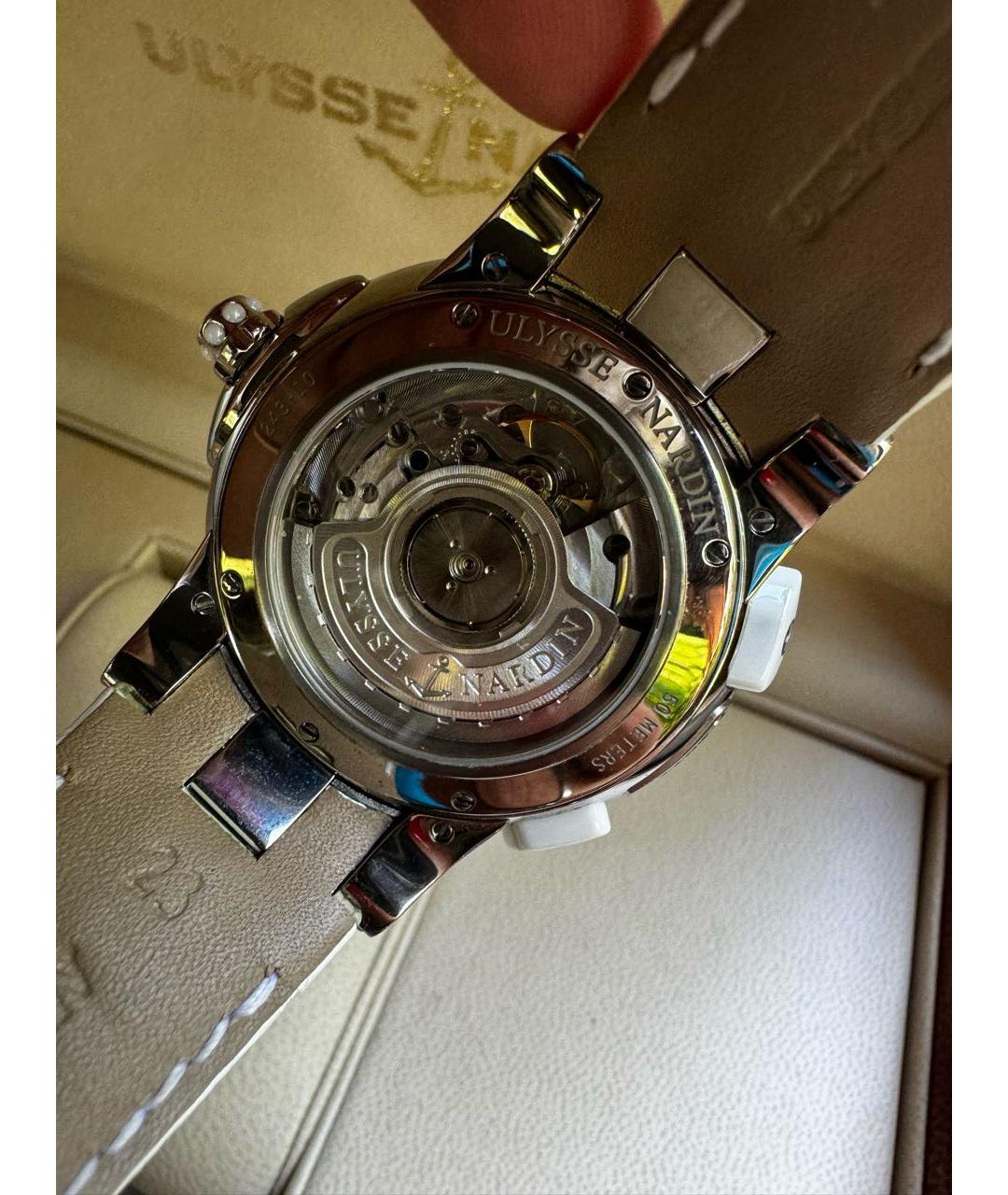 Ulysse Nardin Белые металлические часы, фото 2