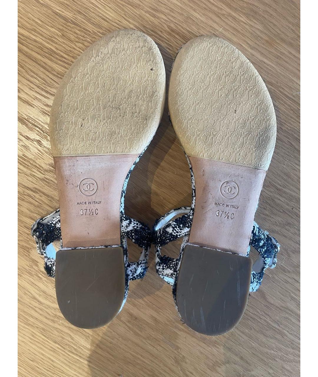CHANEL Мульти кожаные сандалии, фото 4