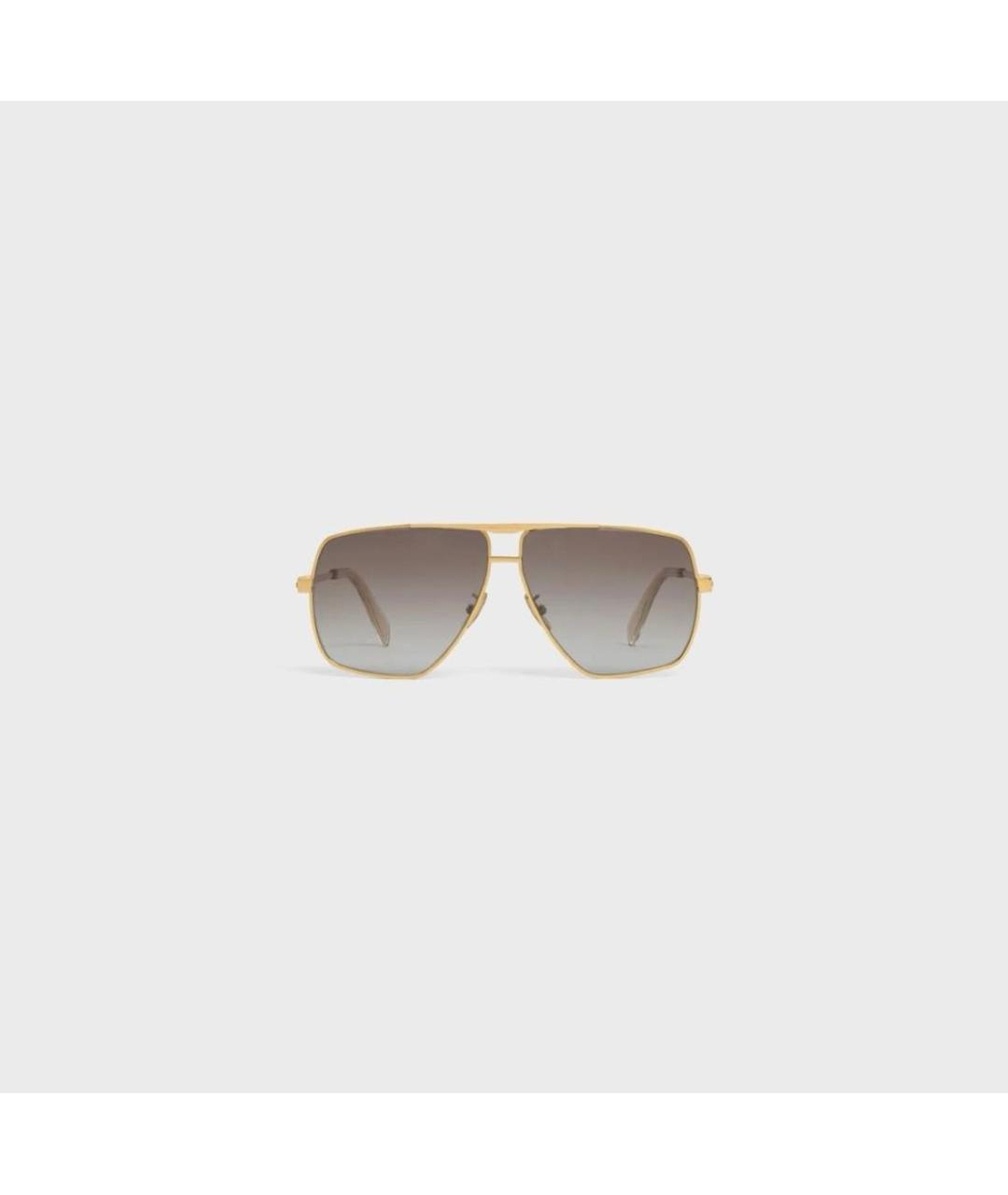 CELINE Золотые металлические солнцезащитные очки, фото 6