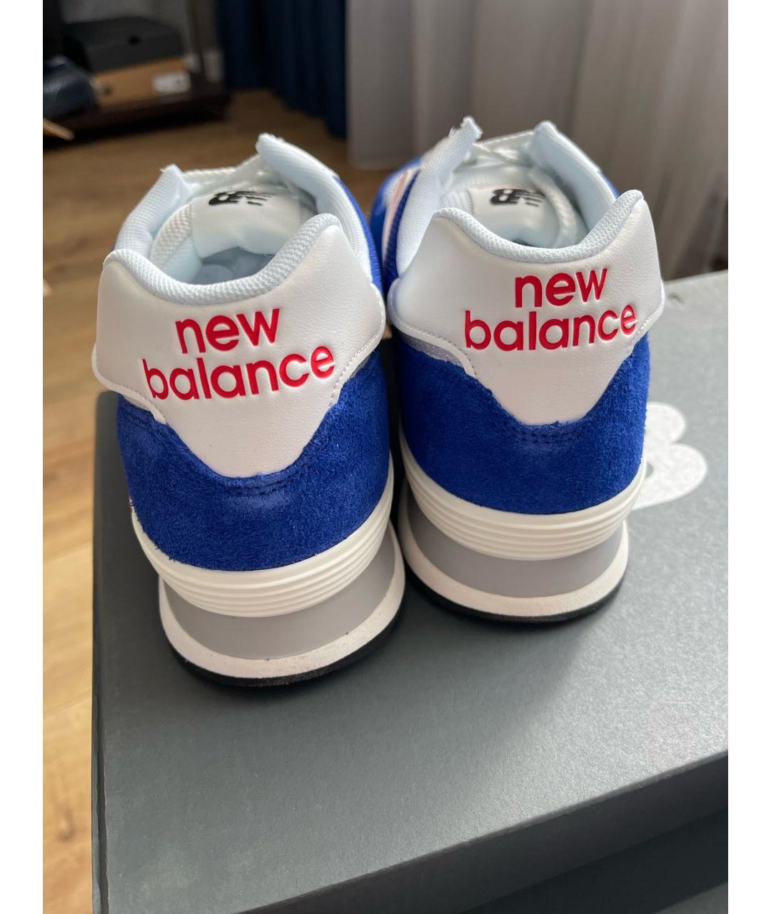 NEW BALANCE Белые замшевые низкие кроссовки / кеды, фото 6