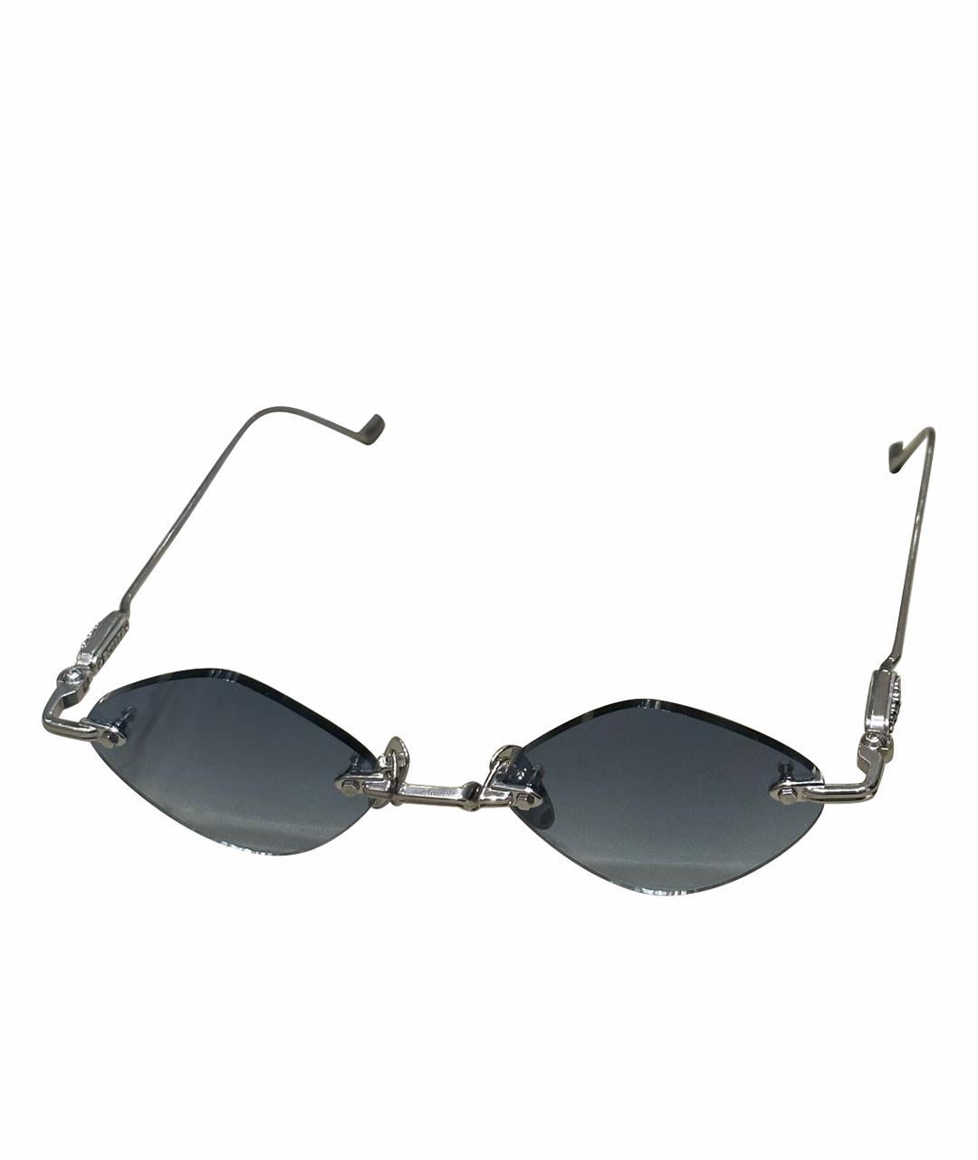 CHROME HEARTS Серебряные металлические солнцезащитные очки, фото 1