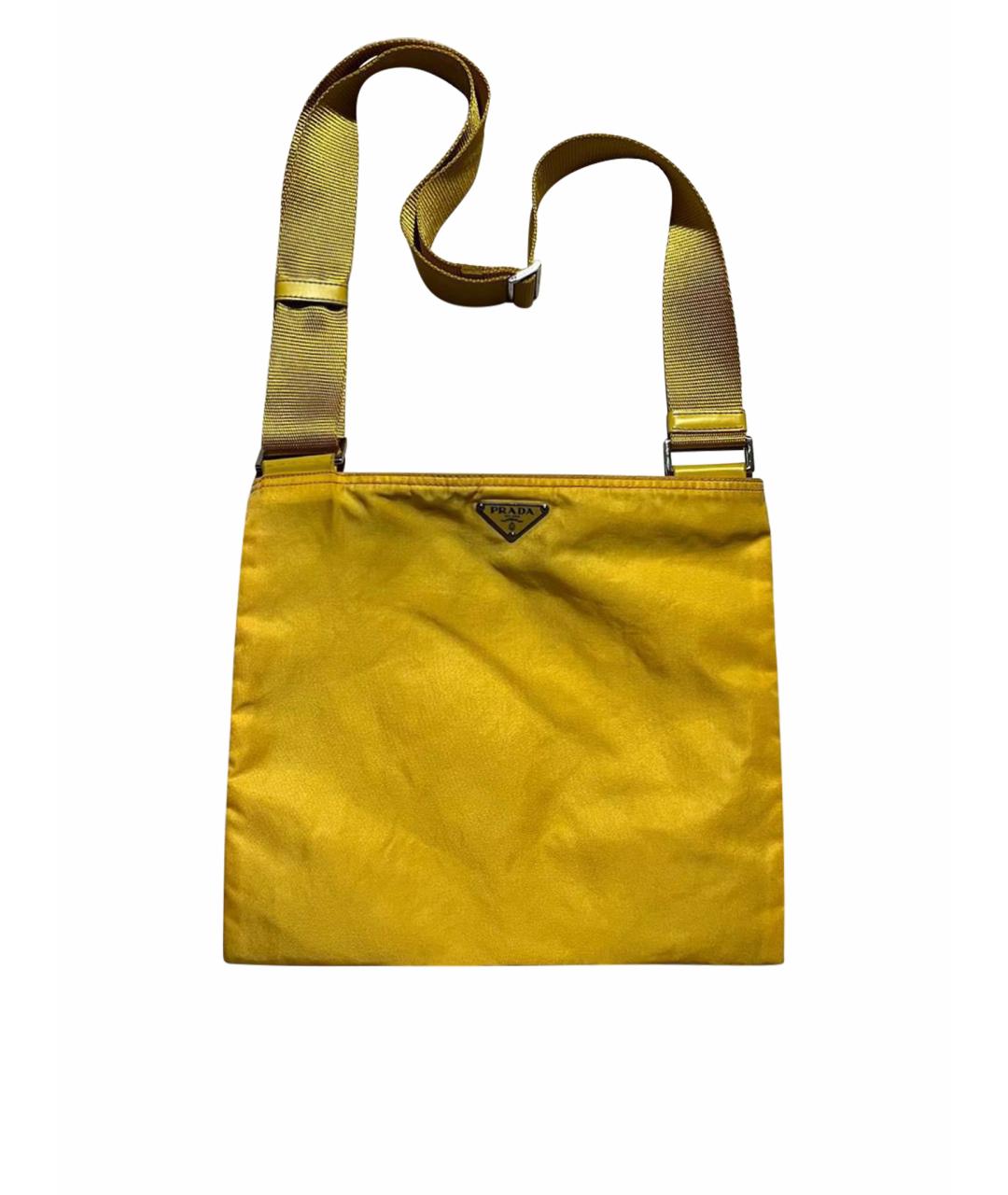PRADA Желтая сумка на плечо, фото 1