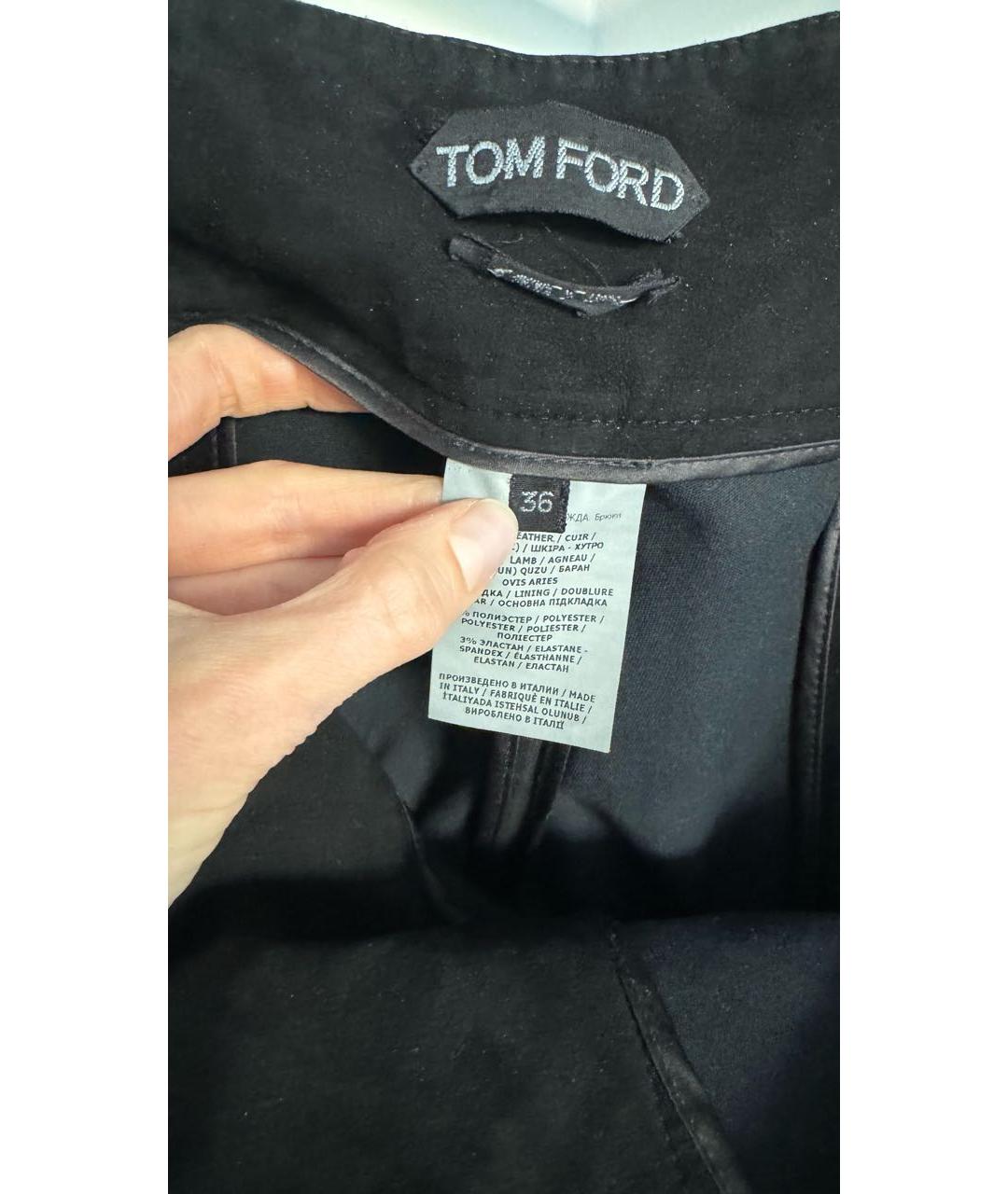TOM FORD Черные замшевые брюки узкие, фото 3