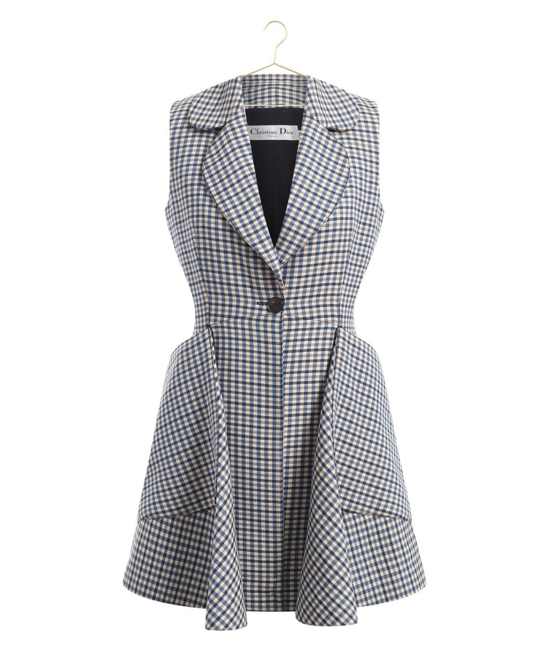 CHRISTIAN DIOR Голубое шерстяное платье, фото 4