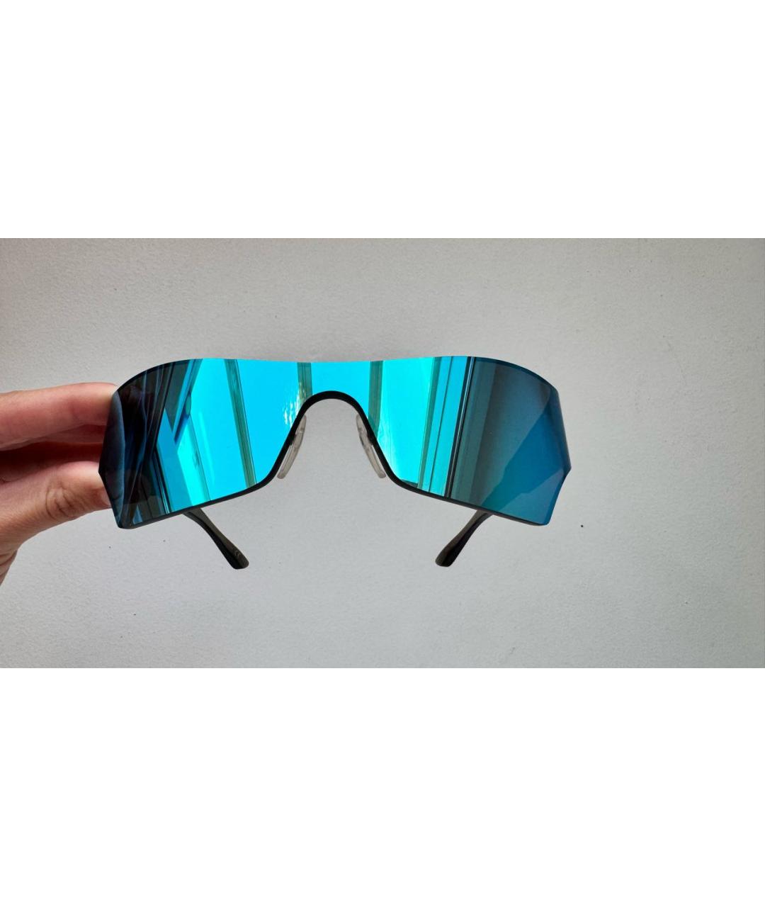 BALENCIAGA Синие пластиковые солнцезащитные очки, фото 2