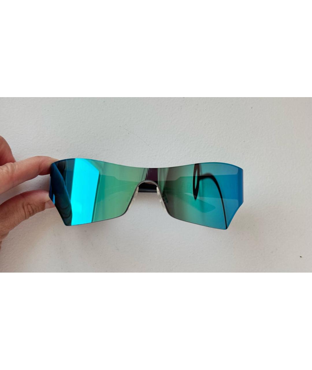 BALENCIAGA Синие пластиковые солнцезащитные очки, фото 7
