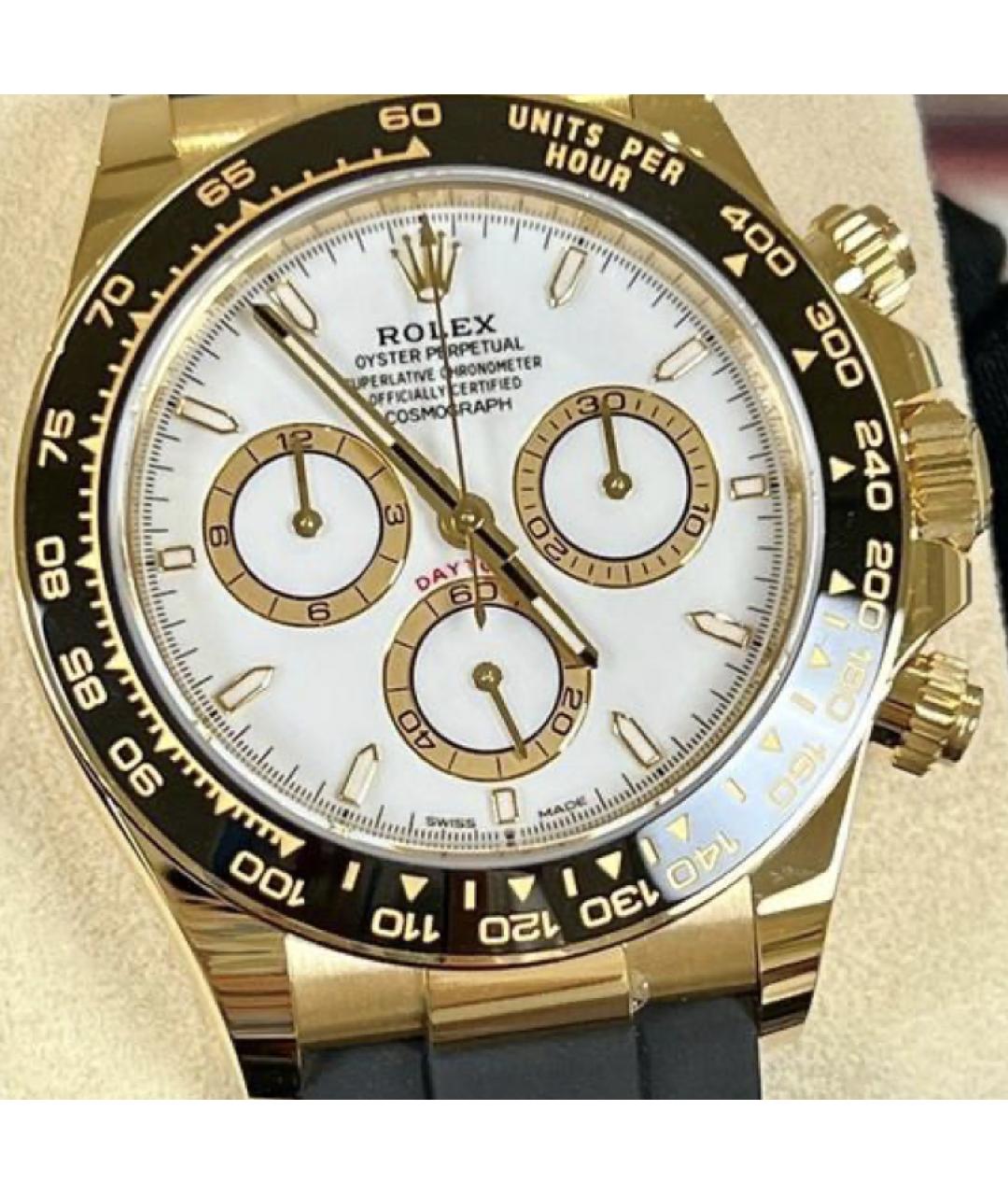 ROLEX Белые часы из желтого золота, фото 2