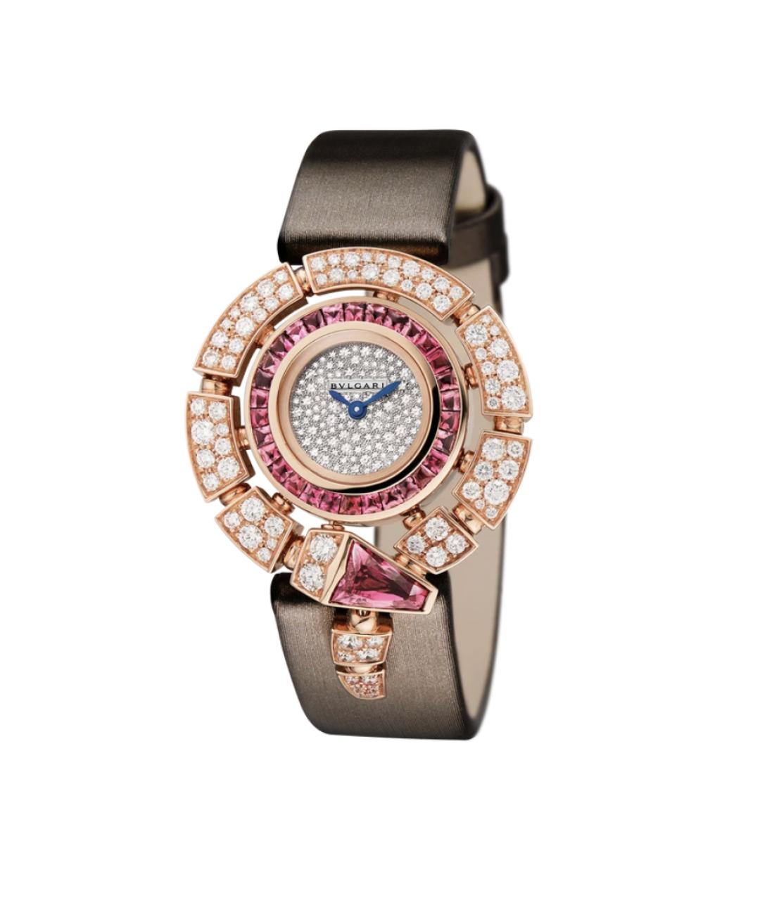 BVLGARI Белые часы из розового золота, фото 1