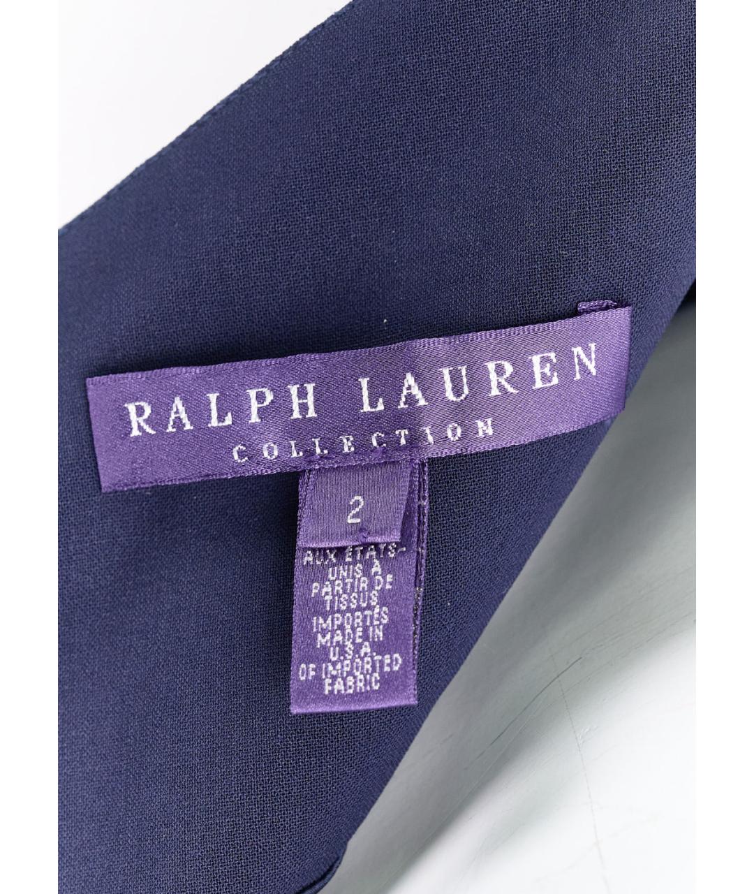 RALPH LAUREN Фиолетовое шерстяное вечернее платье, фото 3