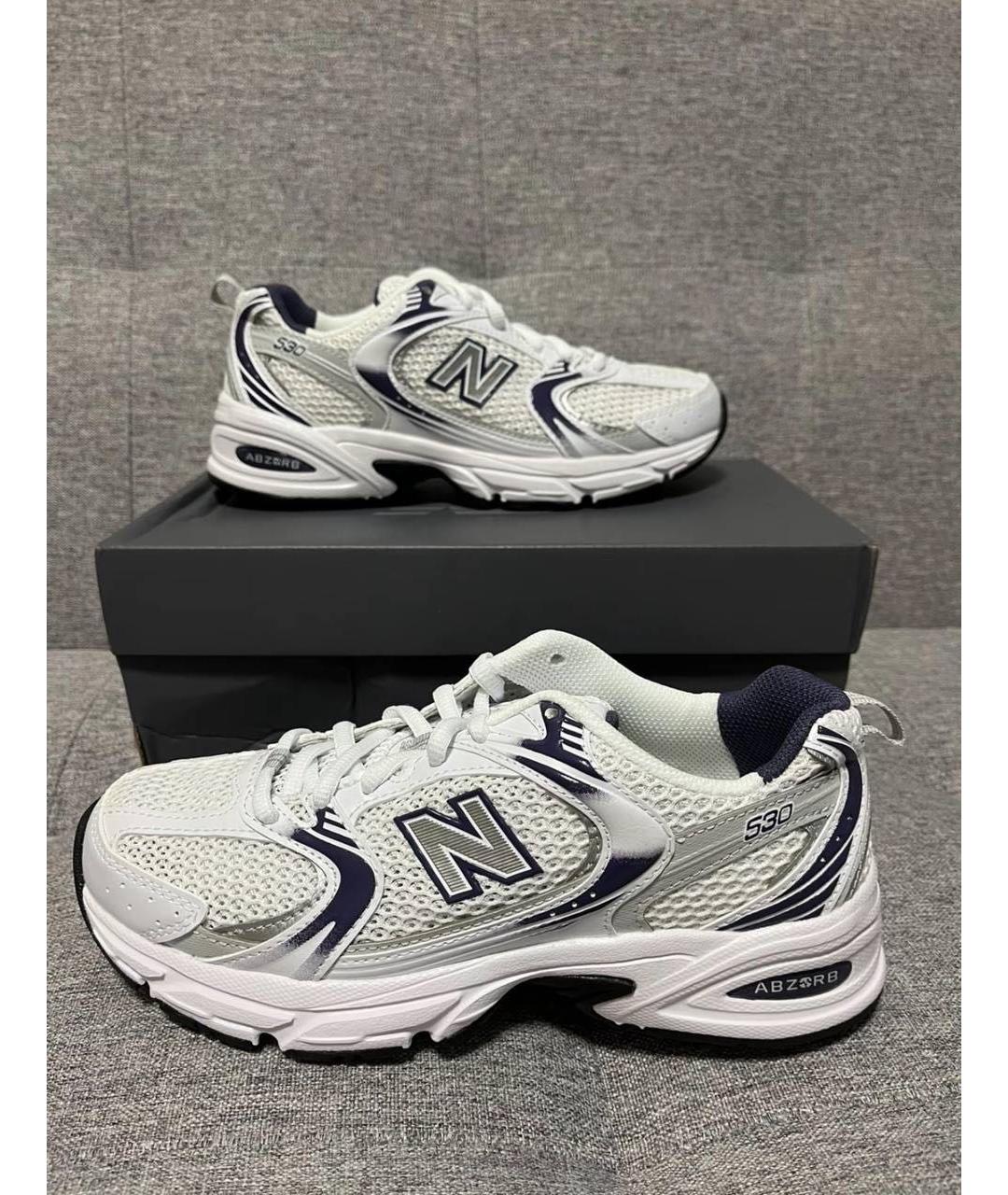 NEW BALANCE Белые кожаные кроссовки, фото 5