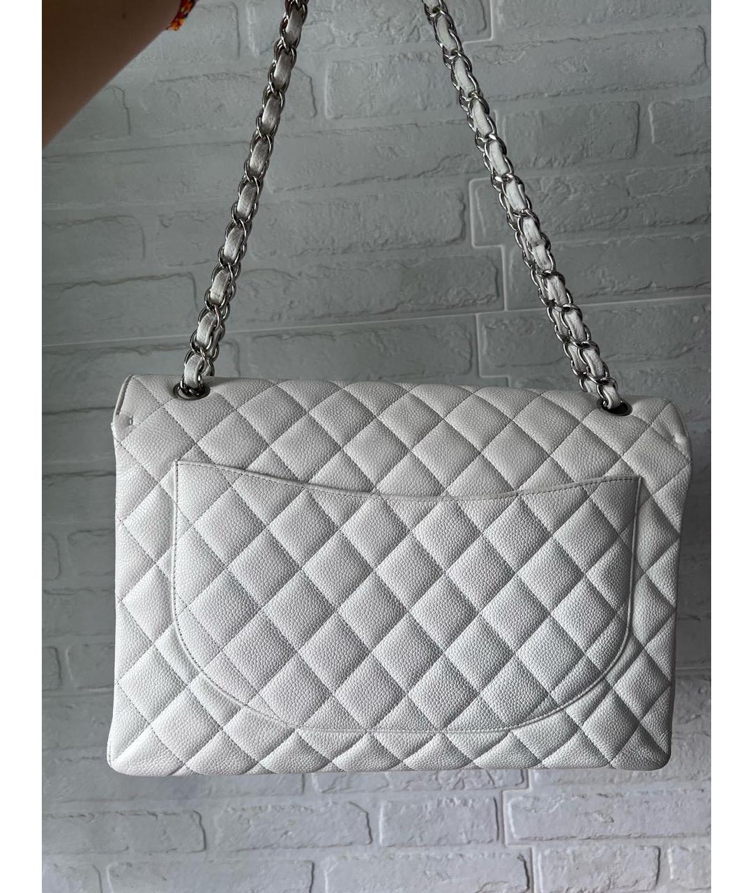 CHANEL PRE-OWNED Белая кожаная сумка через плечо, фото 2