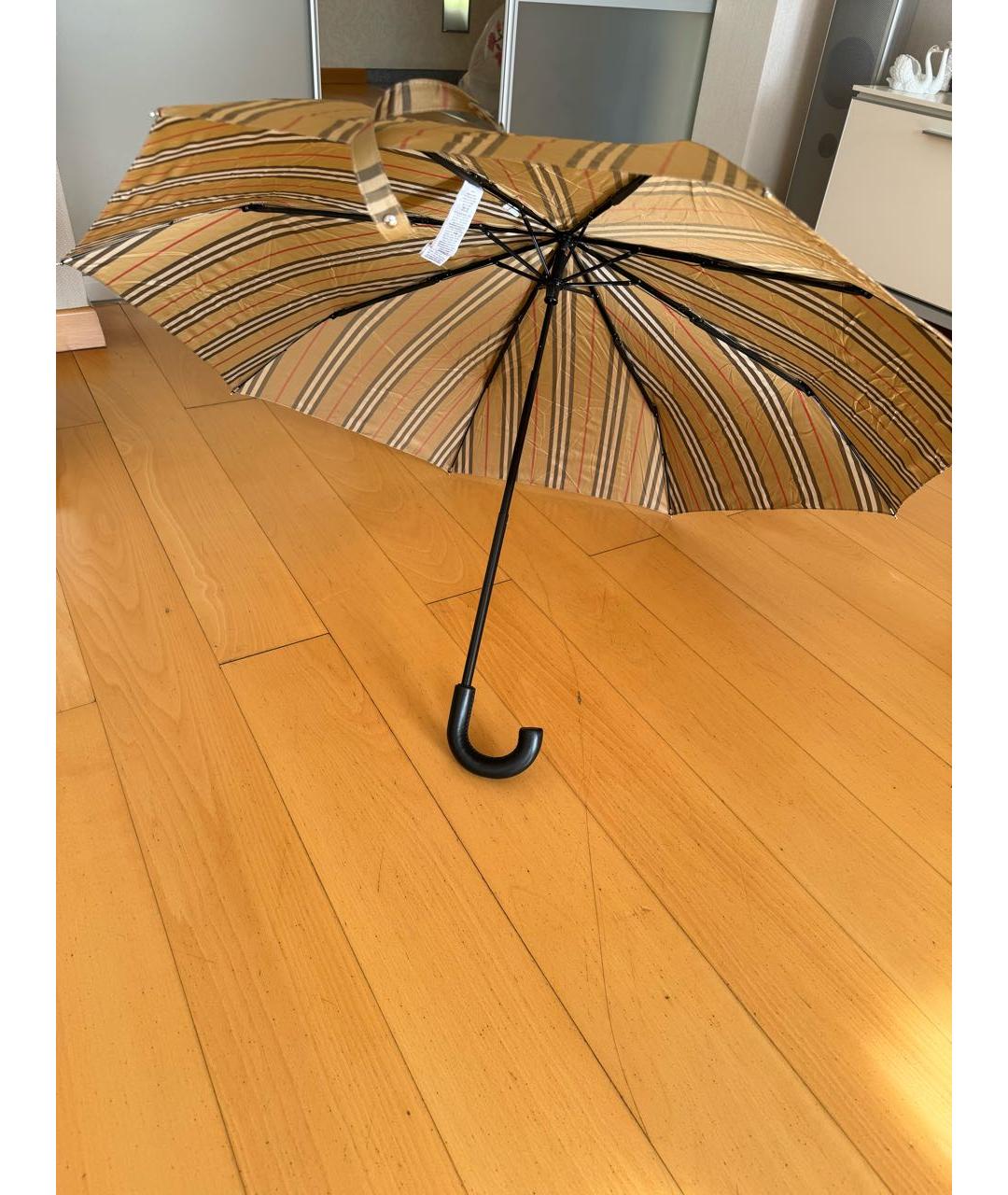 BURBERRY Коричневый зонт, фото 2