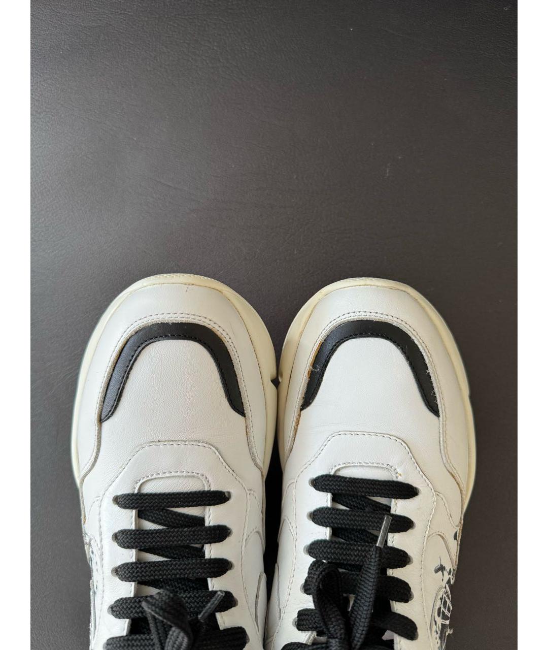 VOILE BLANCHE Белые кожаные кроссовки, фото 7