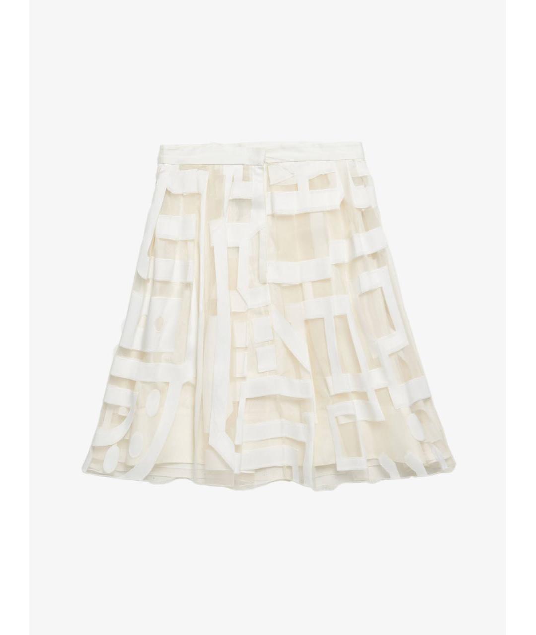 CELINE PRE-OWNED Белая шелковая юбка миди, фото 2