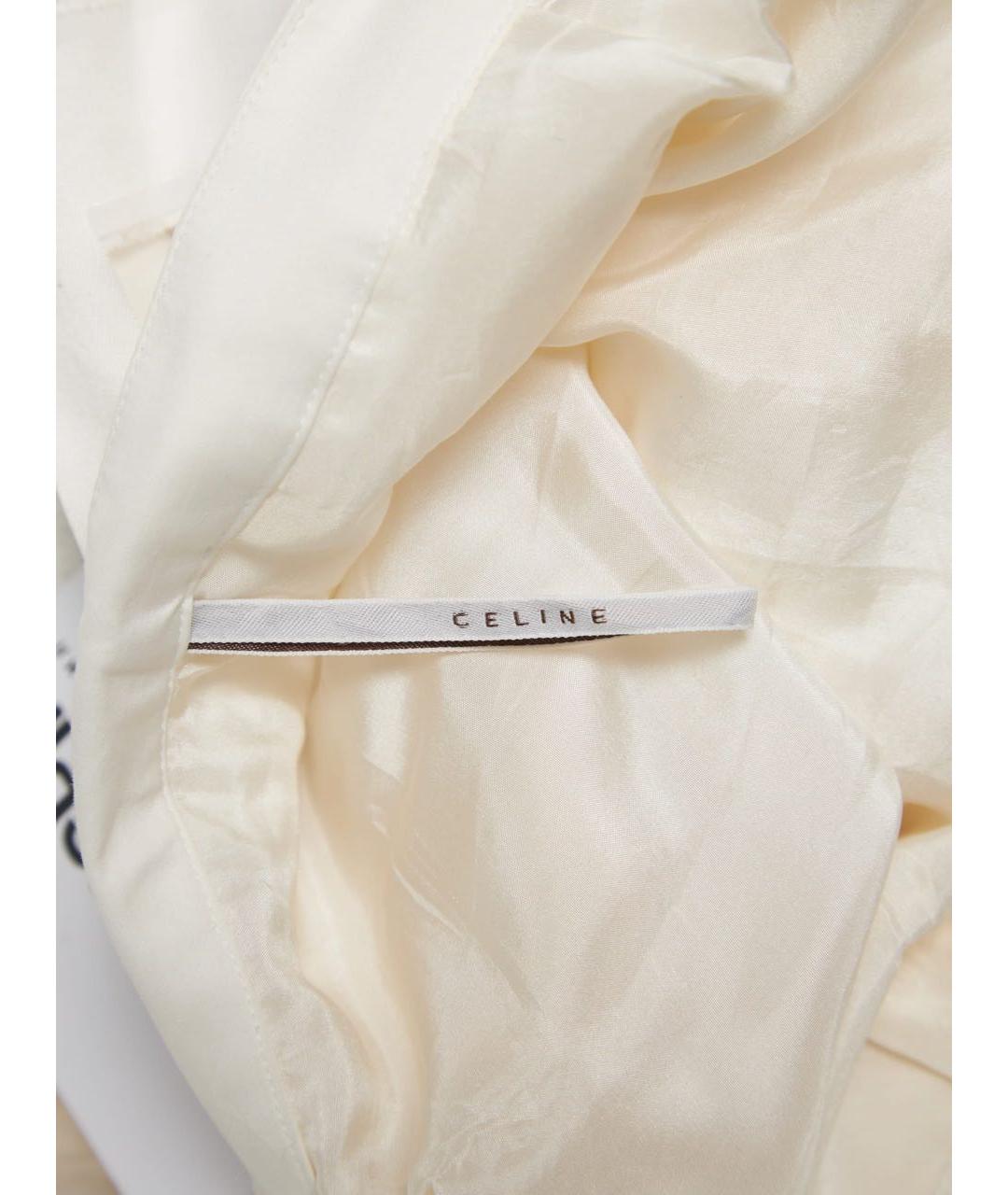 CELINE PRE-OWNED Белая шелковая юбка миди, фото 6