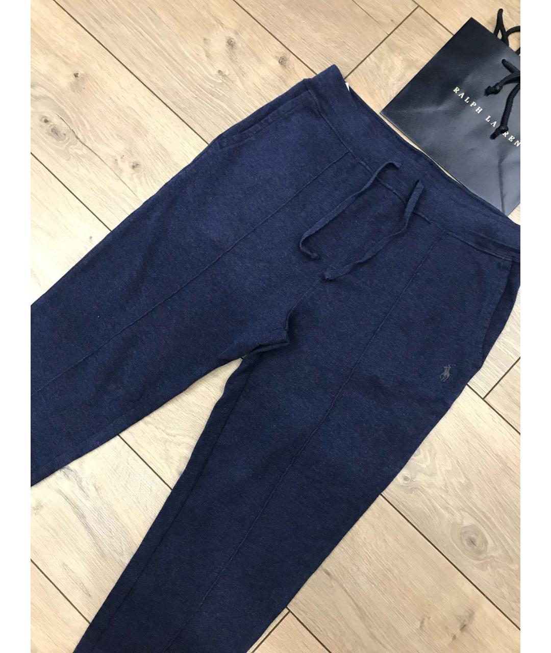 POLO RALPH LAUREN Темно-синие хлопковые повседневные брюки, фото 8