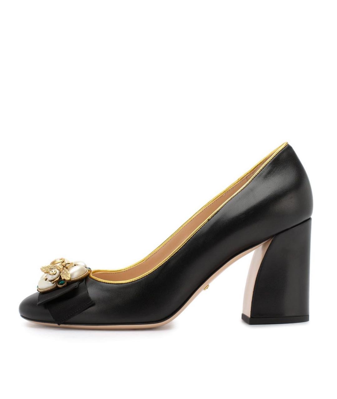 GUCCI Черные кожаные туфли, фото 9