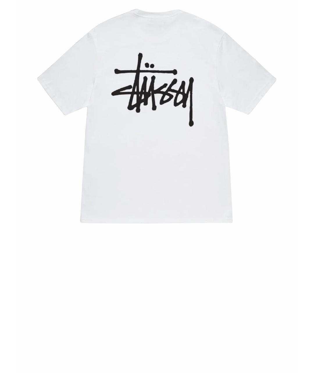 STUSSY Белая хлопковая футболка, фото 1