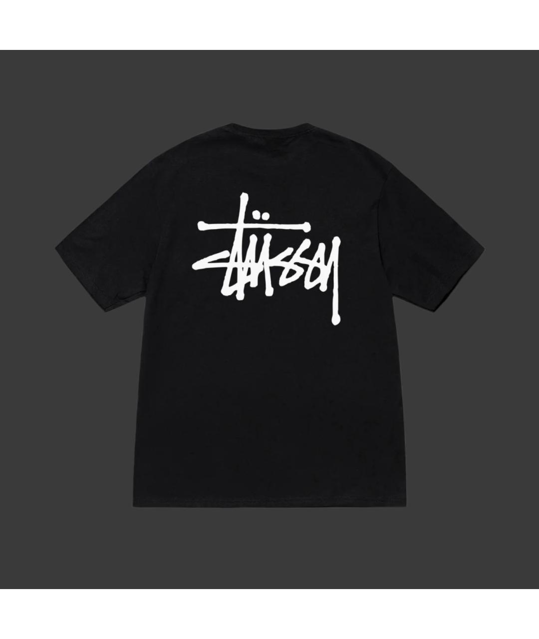 STUSSY Черная хлопковая футболка, фото 5