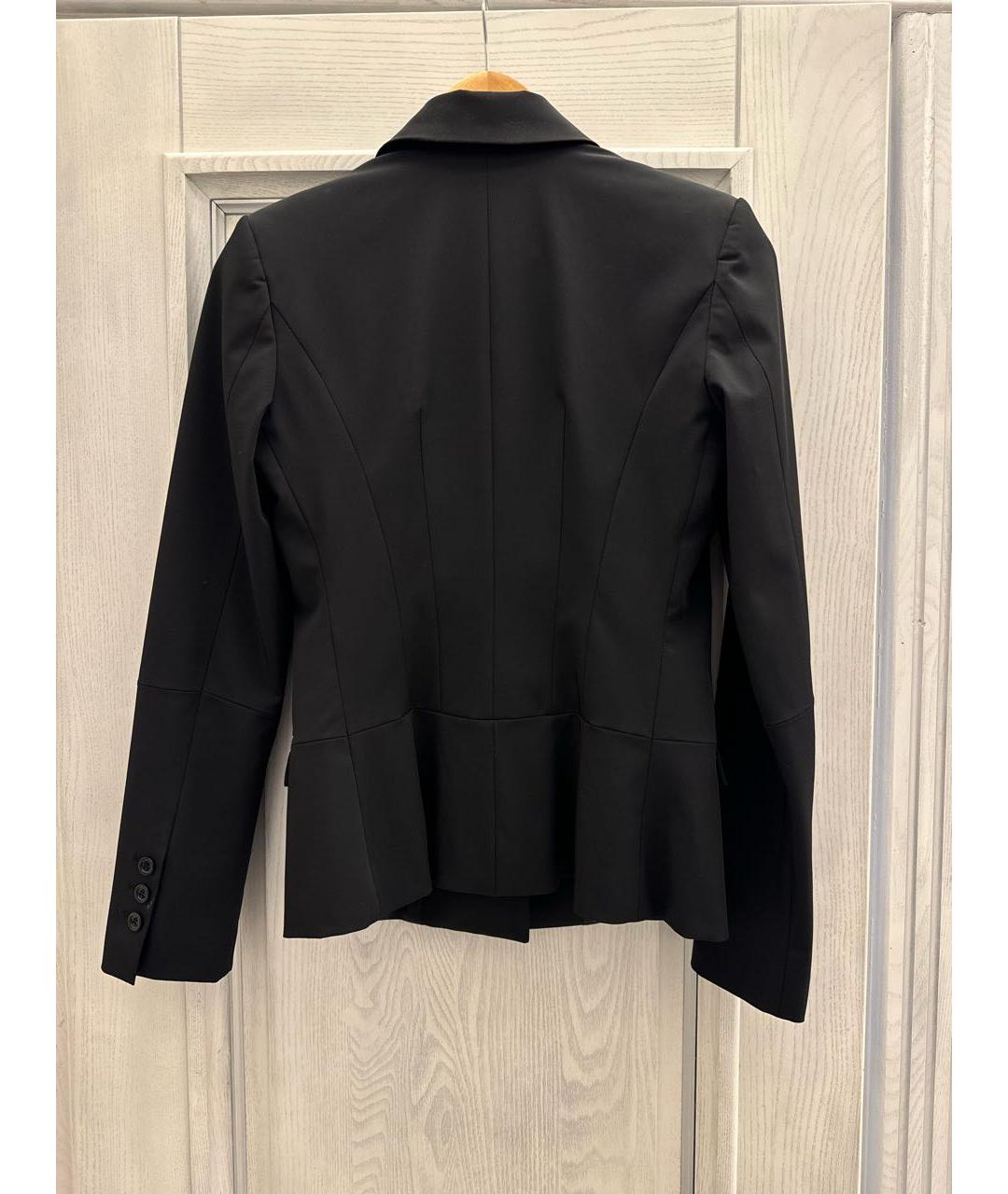 ELISABETTA FRANCHI Черный полиэстеровый жакет/пиджак, фото 2
