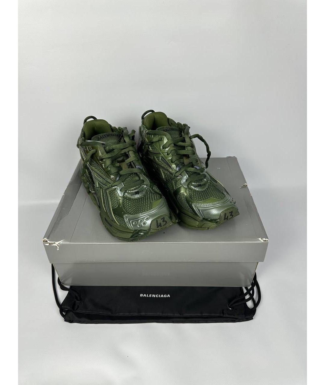 BALENCIAGA Зеленые низкие кроссовки / кеды, фото 3