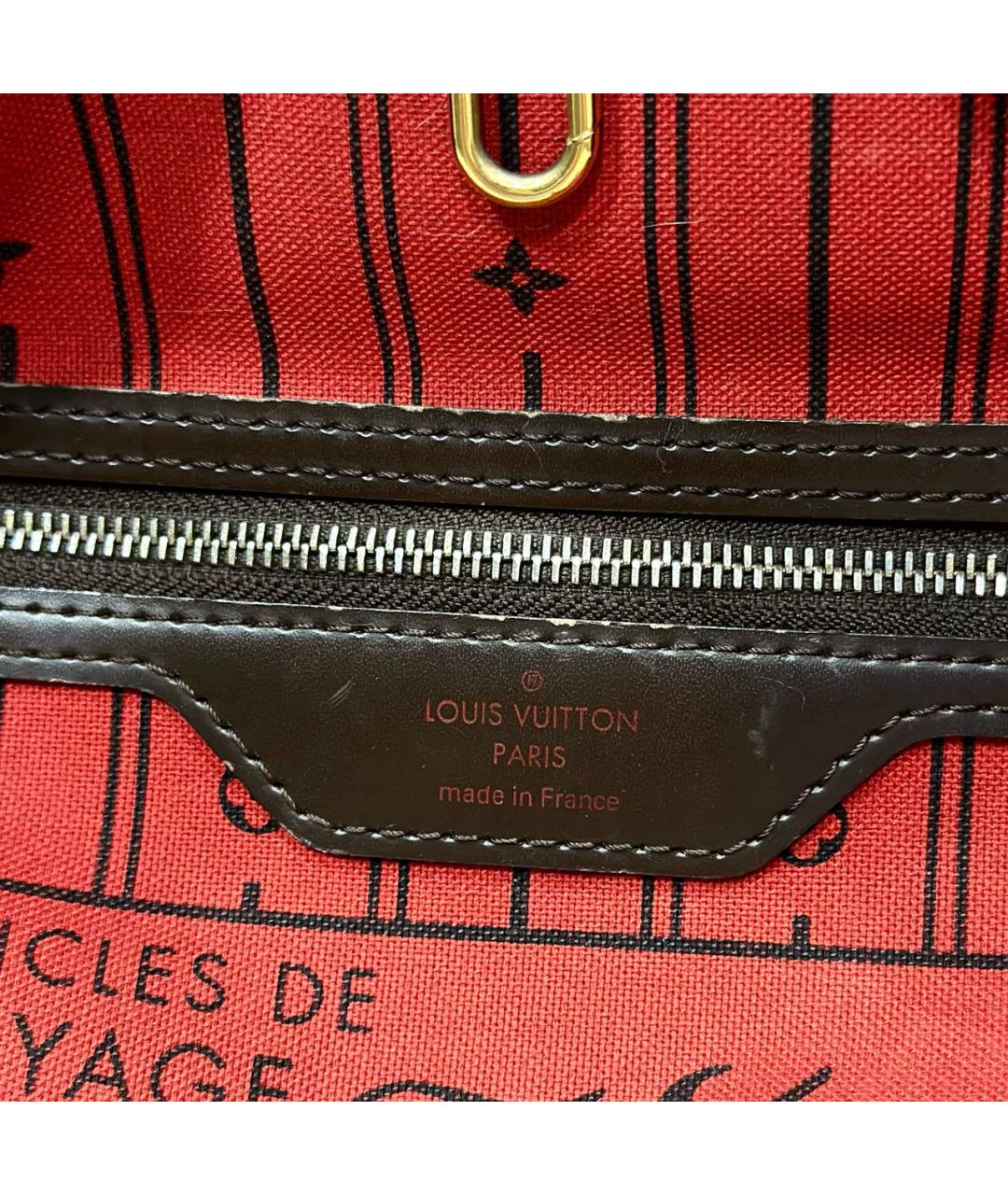 LOUIS VUITTON PRE-OWNED Коричневая сумка тоут, фото 4