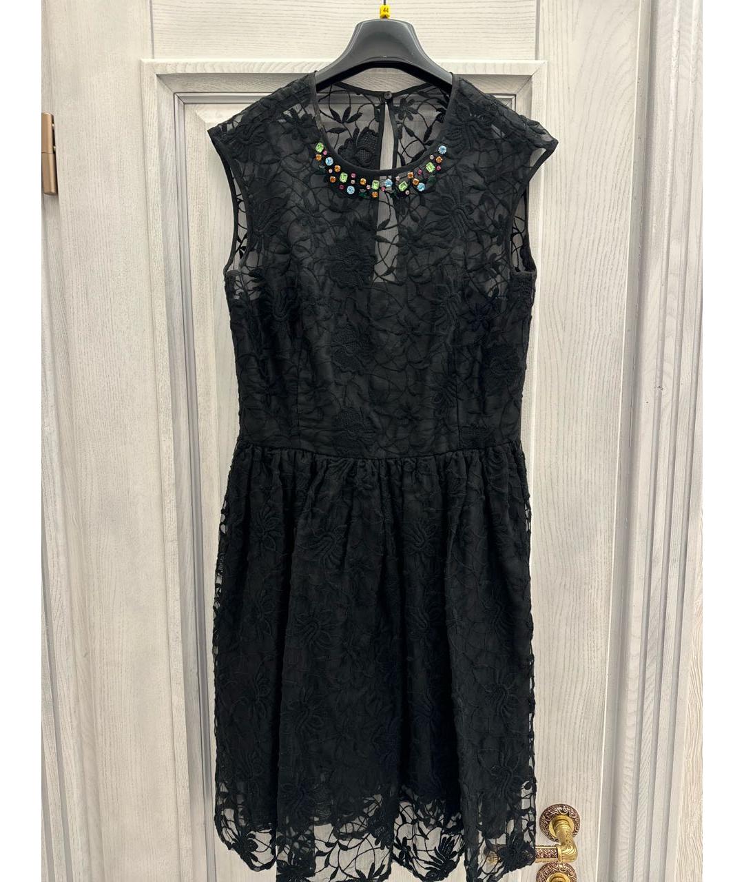 BLUMARINE Черное полиэстеровое коктейльное платье, фото 5