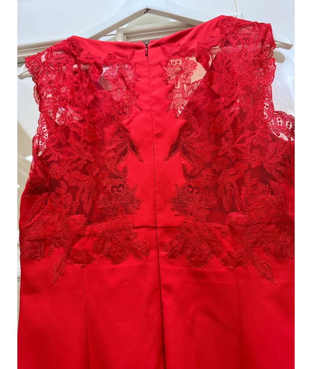 ERMANNO SCERVINO Красное полиэстеровое коктейльное платье, фото 6