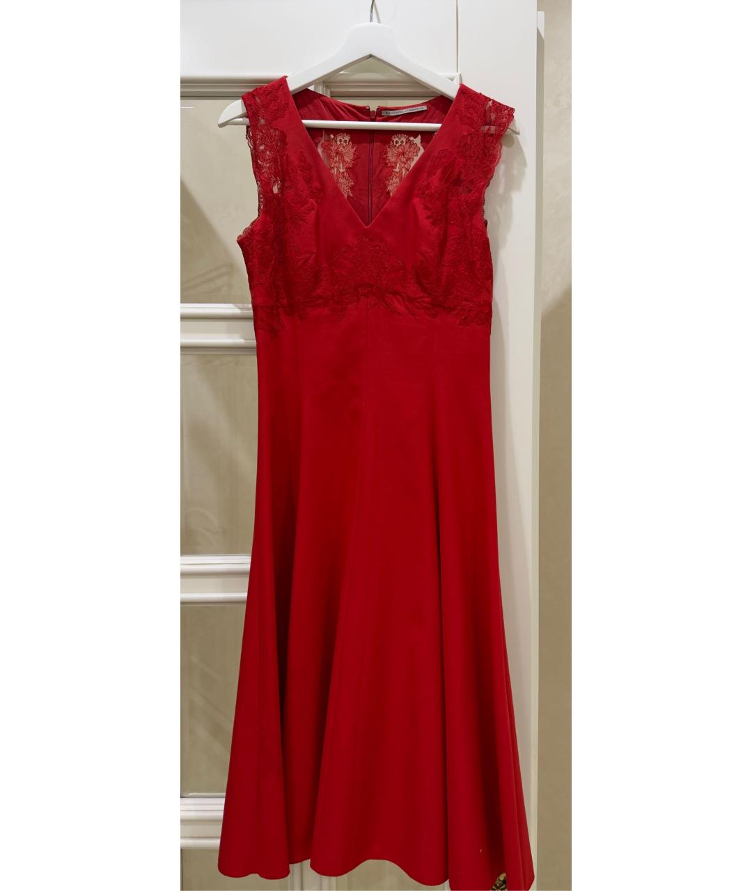 ERMANNO SCERVINO Красное полиэстеровое коктейльное платье, фото 2
