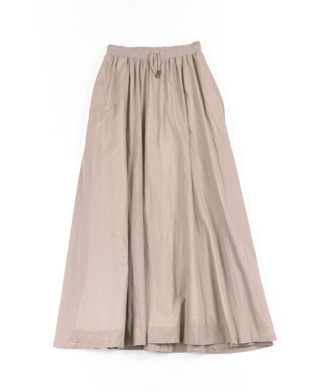 FABIANA FILIPPI Бежевая хлопковая юбка макси, фото 1