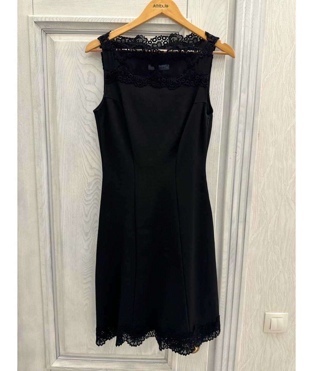 BLUMARINE Черное вискозное коктейльное платье, фото 5