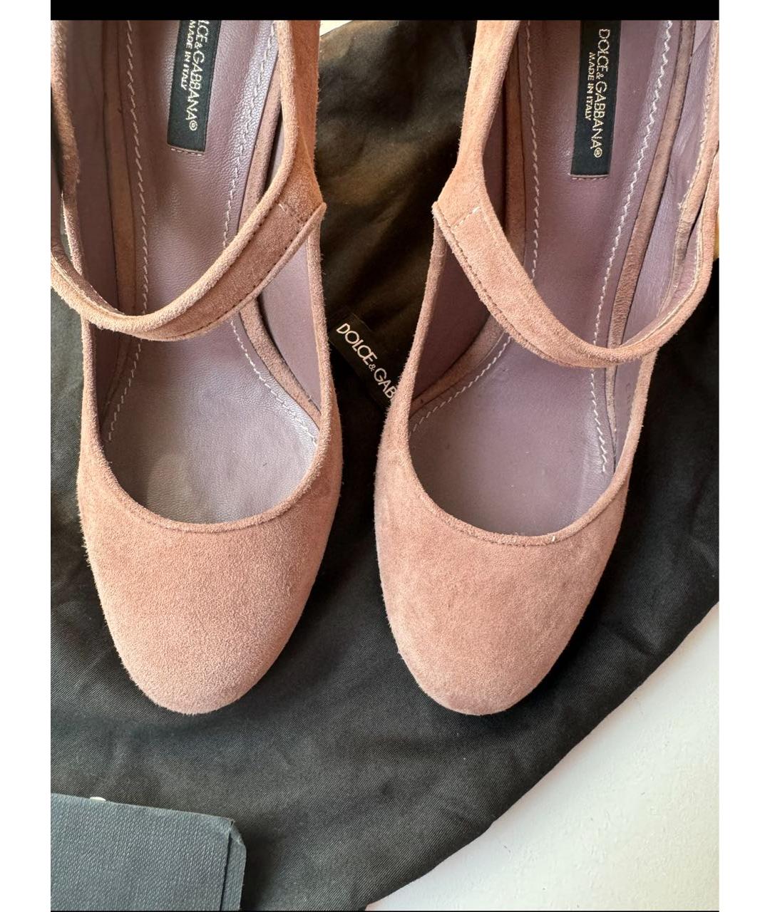 DOLCE&GABBANA Розовые замшевые туфли, фото 2