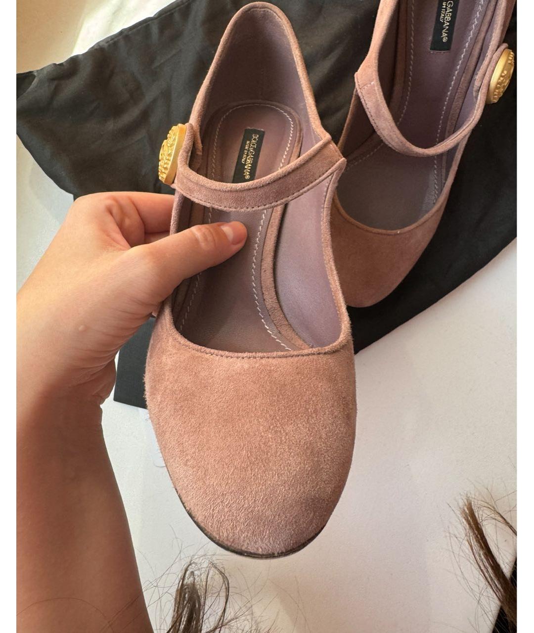 DOLCE&GABBANA Розовые замшевые туфли, фото 3