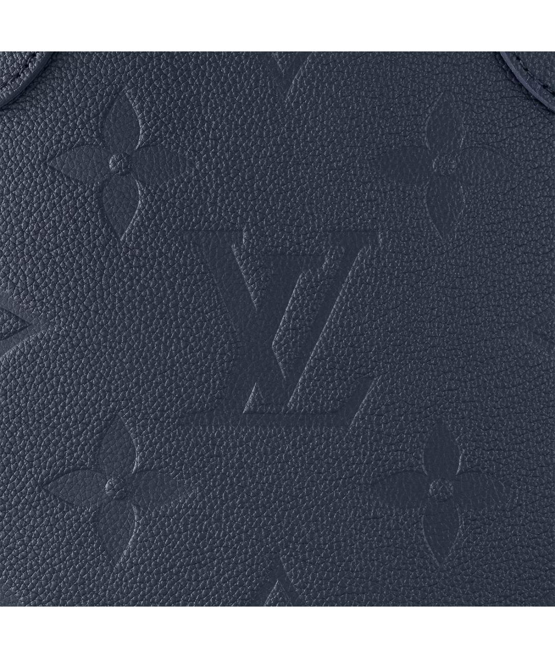 LOUIS VUITTON PRE-OWNED Темно-синяя кожаная сумка тоут, фото 6