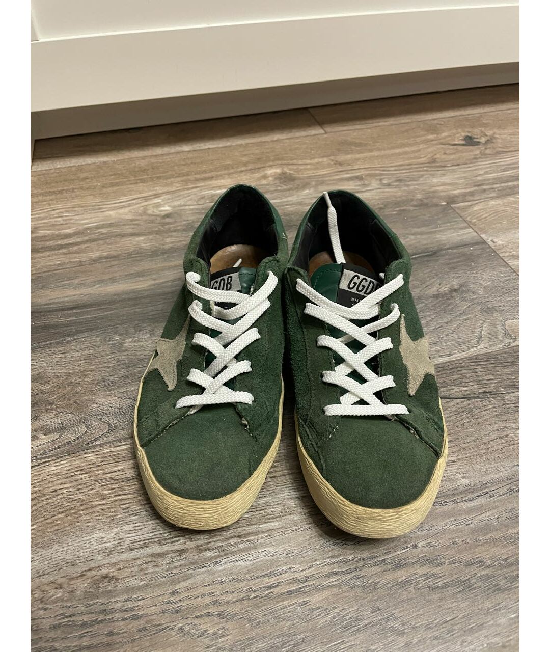 GOLDEN GOOSE DELUXE BRAND Зеленые замшевые кроссовки, фото 2