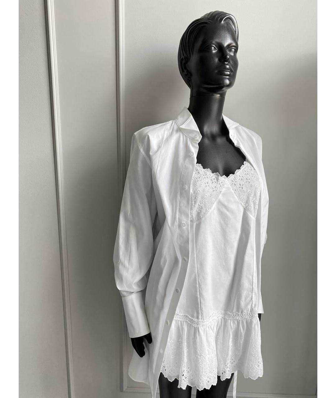 STELLA MCCARTNEY Белое хлопковое повседневное платье, фото 6