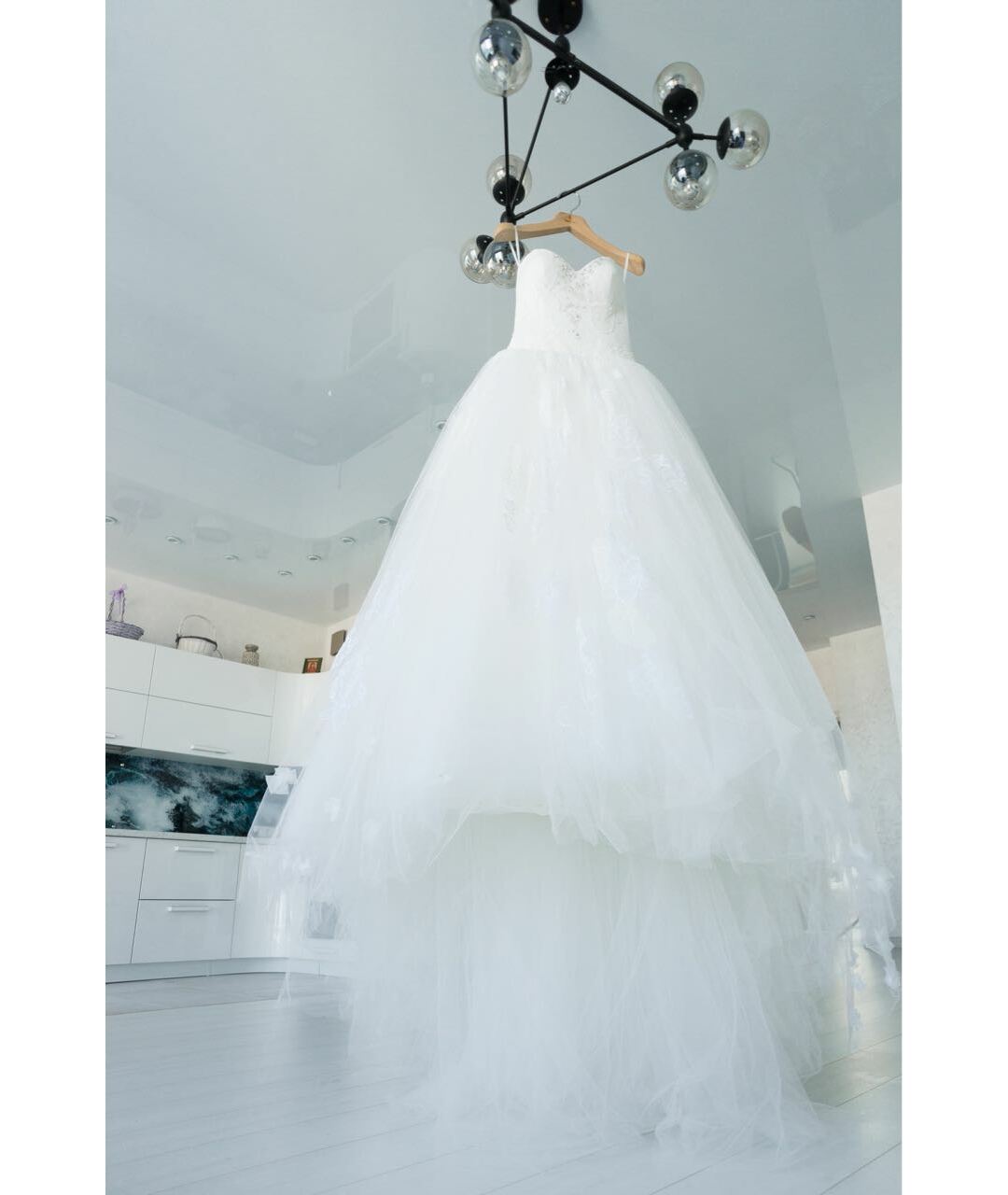 VERA WANG Белое кружевное свадебное платье, фото 2