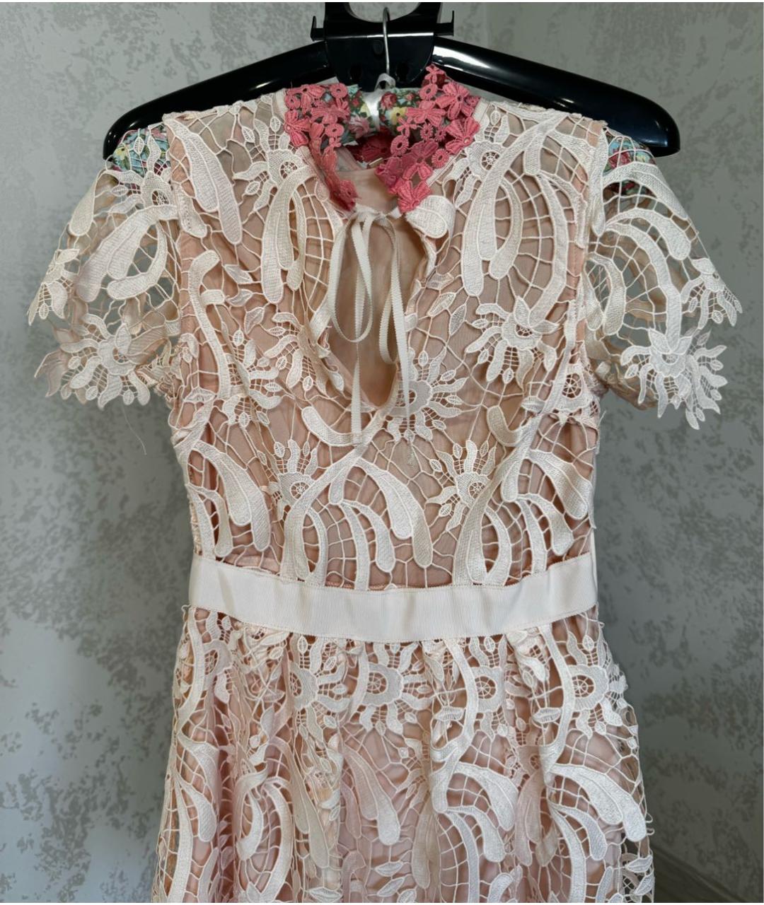 MAJE Розовое кружевное повседневное платье, фото 4